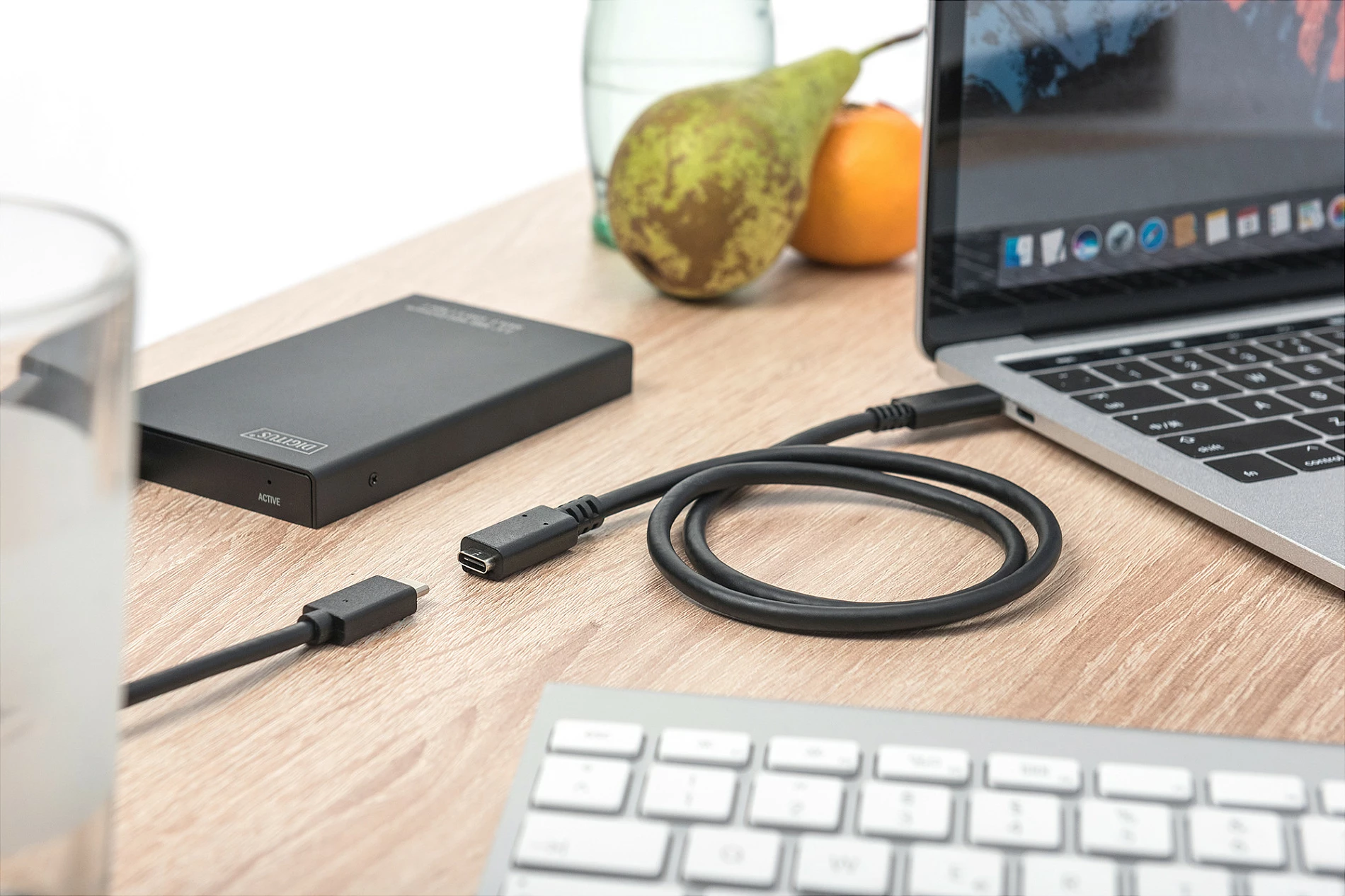 Kabllo zgjatëse USB‑C Digitus USB‑C 3.2, 0.7 m, 10 Gbps, PD 100W, e zezë