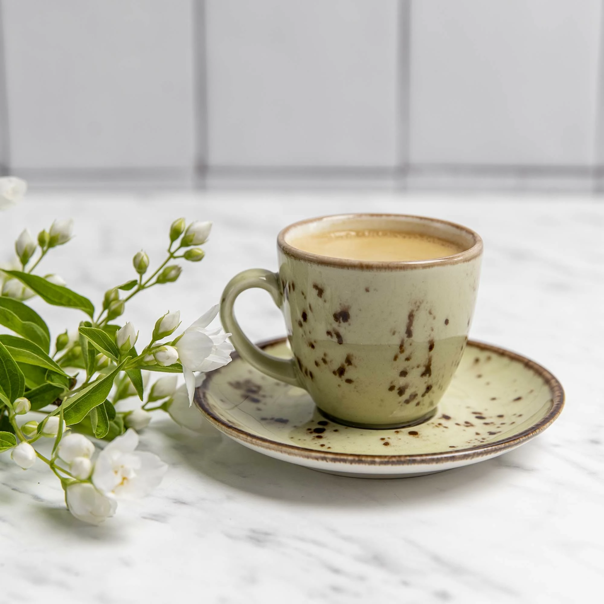 Pjatëz espresso Fine Dine Olive 115 mm, gjelbër, set 6 copë