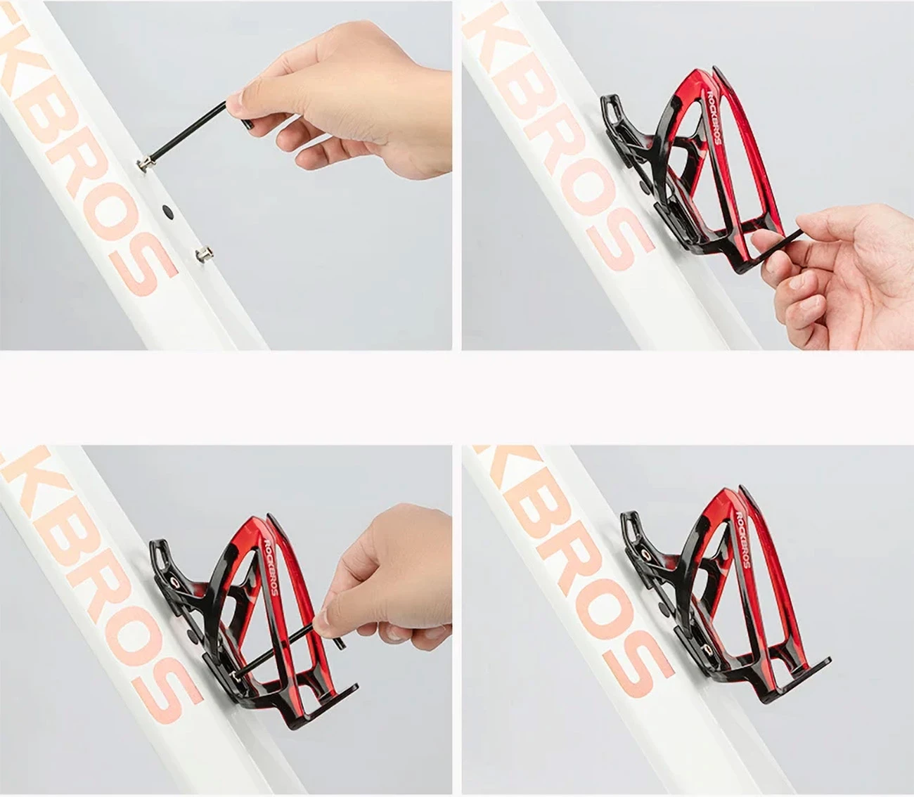 Mbajtës shishe për biçikletë Rockbros FK338, PC, zi e kuqe