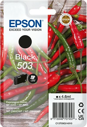 Kartrixh boje Epson 503, 4.6 ml, 210 faqe, e zezë
