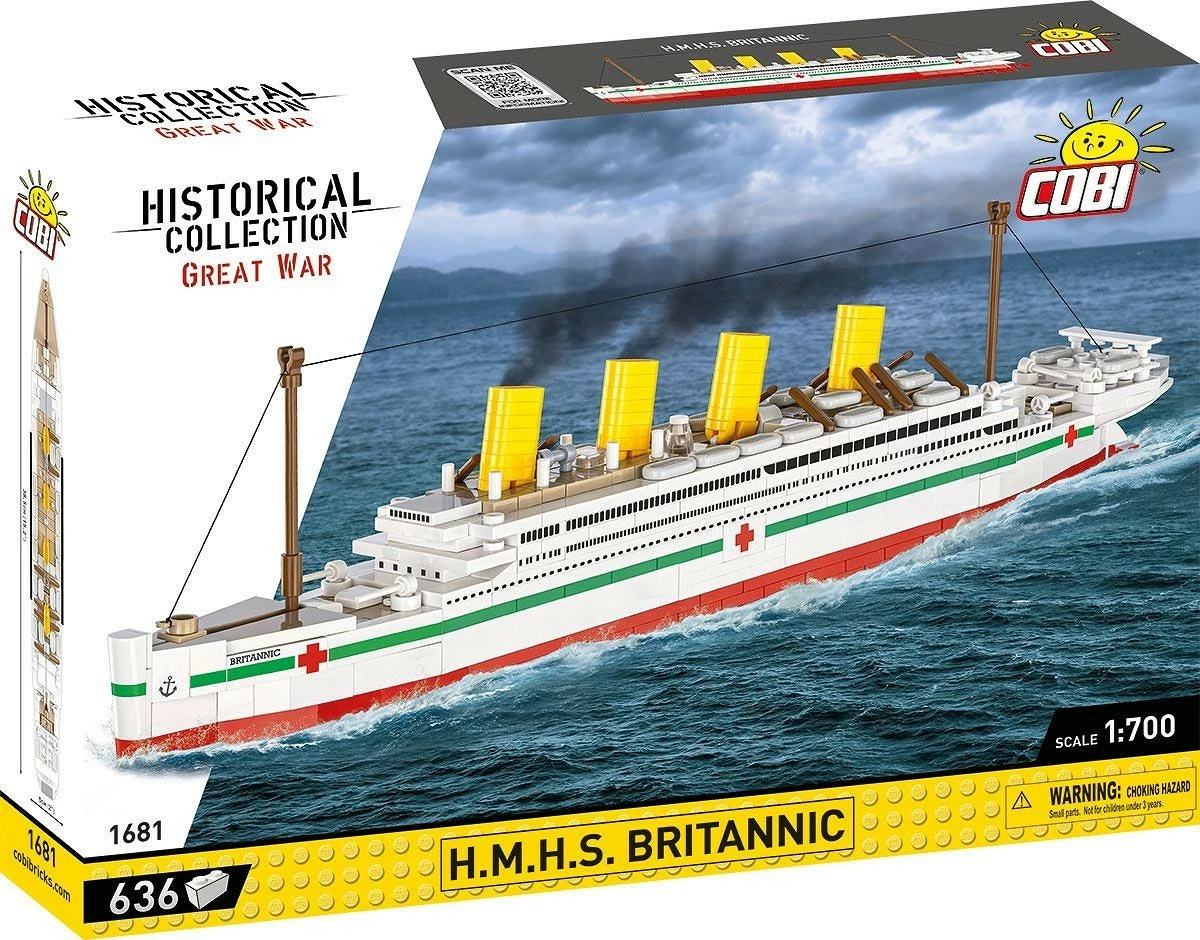 Set blloqe ndërtimi Cobi H.M.H.S. Britannic, 636 pjesë, plastikë