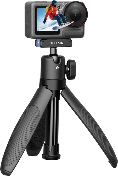 Shkop selfie me tripod, Telesin, S1-MNP-13-TDJ, zgjatje 17–44 cm, kokë 360° me lirues të shpejtë magnetik, për DJI Osmo Action 3/4/5