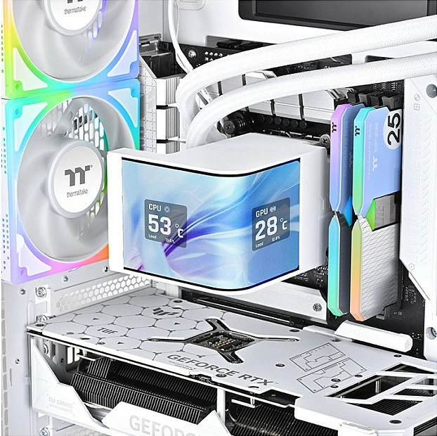 Ftohës CPU me lëng Thermaltake MAGCurve 360 Ultra Snow, AIO 360mm, 3x120mm ARGB, i bardhë