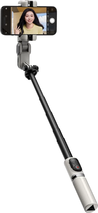 Gimbal stabilizator 4-në-1 për celular AOCHUAN Smart M1 Pro, 360° AI tracking, RGB, 1000mAh, set me telekomandë, i bardhë