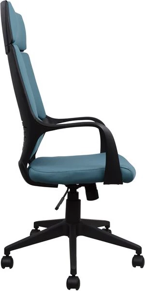 Karrige zyre FH1054.06 Gri-Blu e lehtë dhe bazë e zezë 64x61x126 cm