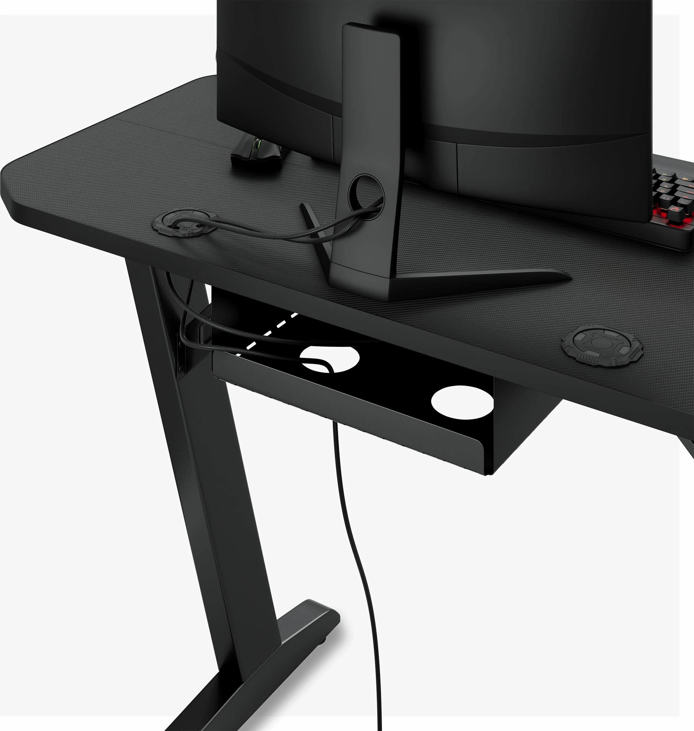 Tavolinë gaming SENSE7 Nomad Basic 100x50 cm 75 cm, e zezë