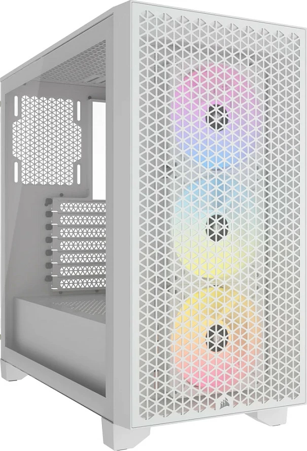 Kasë Corsair 3000D RGB Airflow, midi tower, ATX, e bardhë
