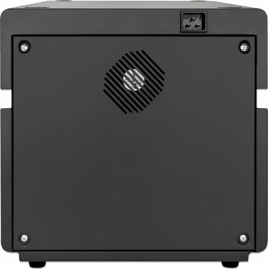 Stacion karikimi USB-C PD Manhattan 715942, 10 porta, 180W (3A/18W për port), kabllo rryme 2 m, i zi