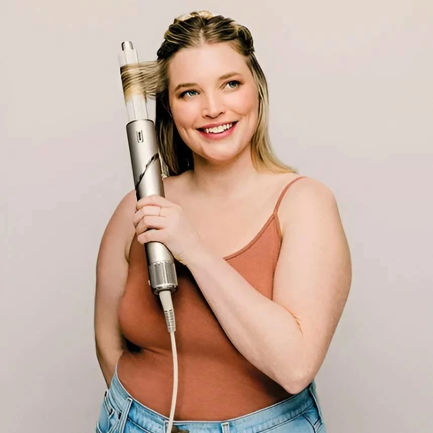 Styler dhe tharëse flokësh Shark FlexStyle HD424SLEU 3-në-1 1400W, Rose Gold, set aksesorësh + kuti ruajtëse