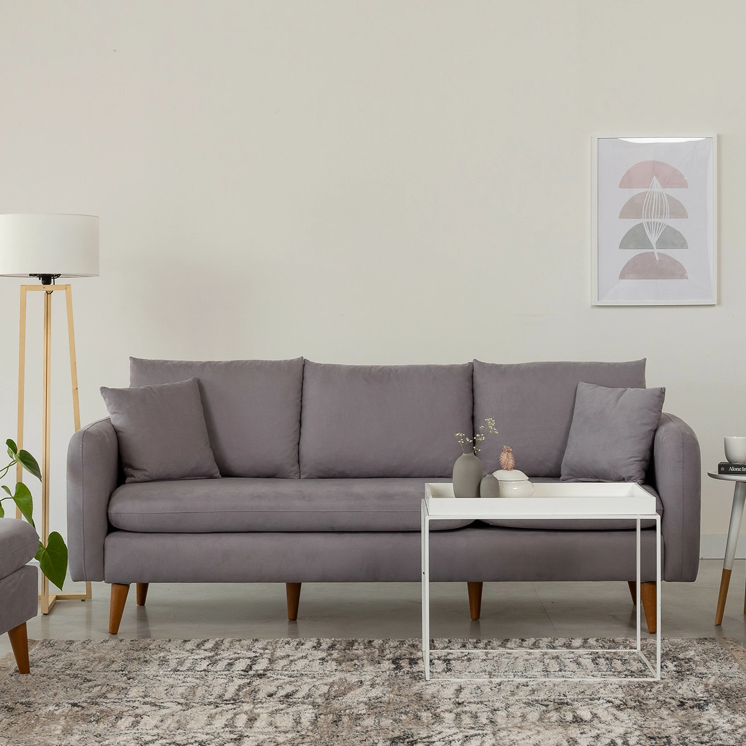 Divan treshe Atelier del Sofa, Sofia, ngjyrë gri