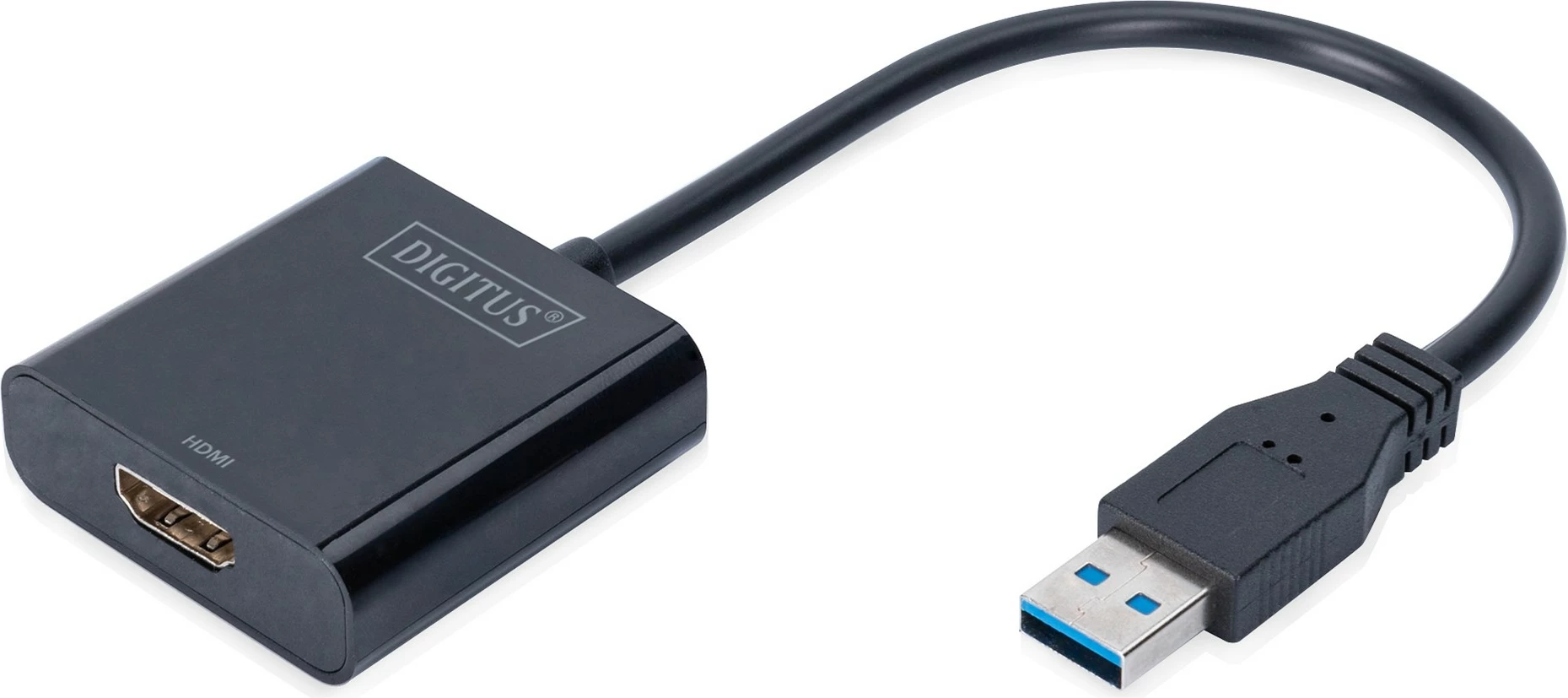 Adapter USB 3.0 në HDMI Digitus deri 1080p, i zi