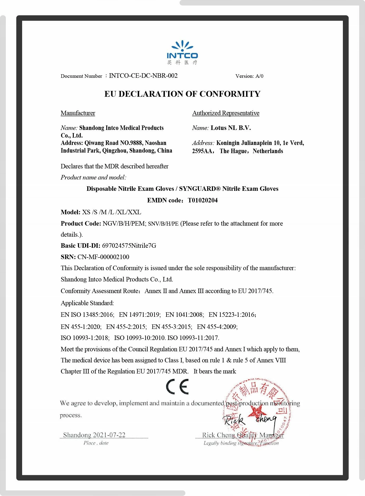 Doreza nitrili CLARA Regular Blue, XL, pa pudër, 100 copë, blu