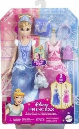 Kukull Disney Princess Cinderella Mattel JCR95 28 cm, set 2-në-1 me veshje & aksesorë