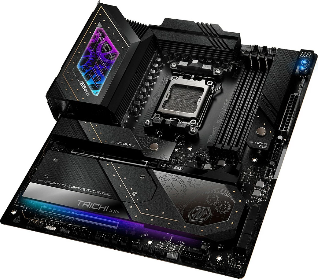 Pllakë amë ASRock X870E Taichi, AMD, Socket AM5, DDR5-SDRAM, 256 GB, E zezë