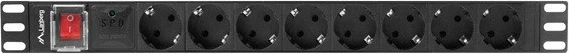 Kasë Lanberg PDU Rack 19" (1U, 16A, 8X Shuko, 2m)