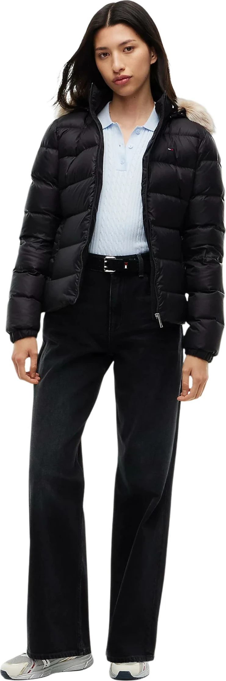 Jakne puffer për femra Tommy Hilfiger Jeans TJW BASIC DW0DW18312, e zezë [Madhësia: XXL]