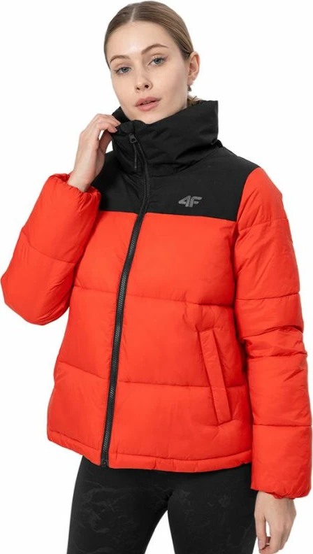 Jakne për femra 4f, e zezë dhe portokalli