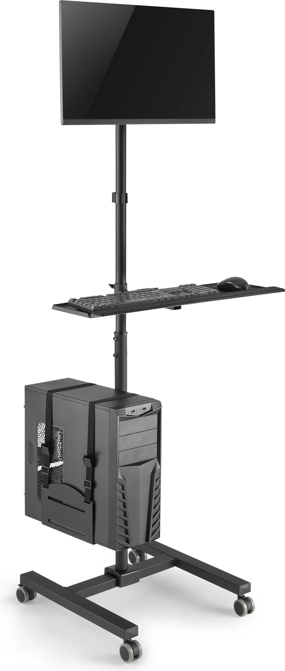 Karrocë multimedia EQUIP 650171, për monitor/TV 17-32", VESA 75x75/100x100, deri 8 kg, e zezë