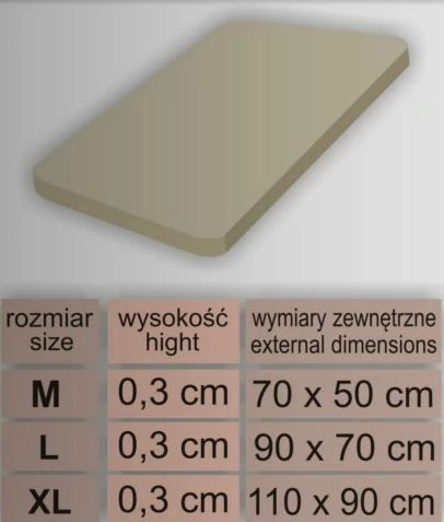 Matrac për qen Hobbydog Mata Slim M 50x70 cm, i zi