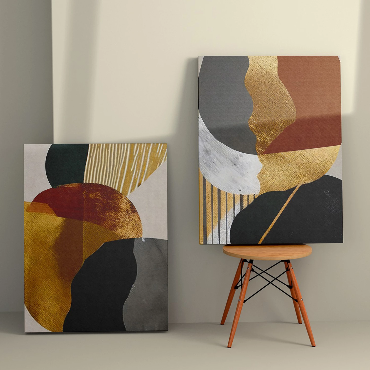 Pikturë muri set prej 2 copash, seri GOBI, kanavacë e printuar, 50x3x70cm (x2)
