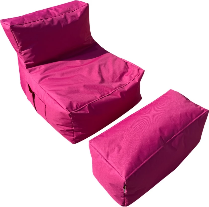 Set me 2 pjesë bean bag, ngjyrë rozë, Atelier del Sofa, XXL Sedir