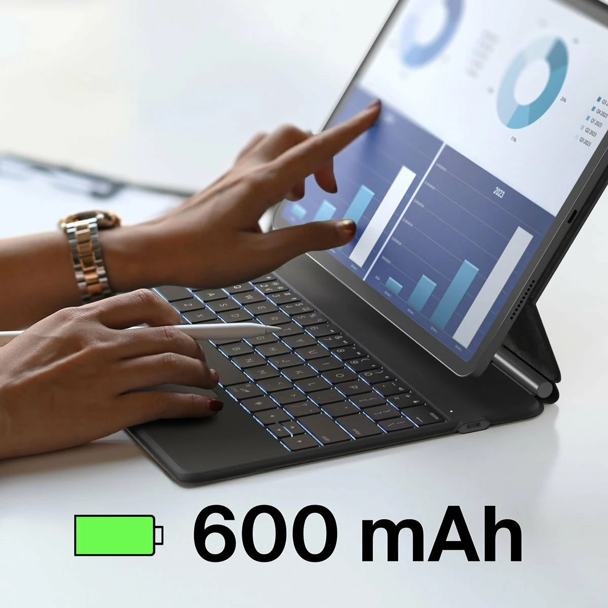 Mbështjellës me tastierë Belkin BBZ003DU-V1 për iPad Pro 12.9", i zi