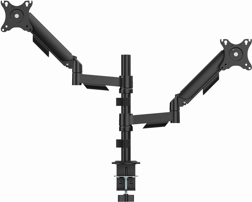 Krah monitori i rregullueshëm GEMBIRD MA-DA2P-02 për 2 monitorë, 17-32", i zi