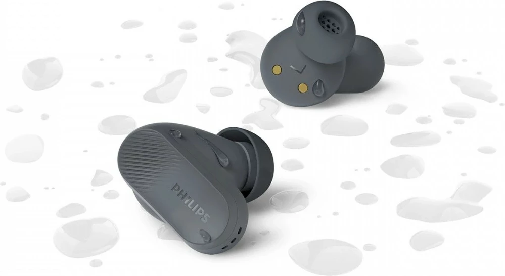 Kufje in-ear pa tela me ANC, Philips TAT3509GY/00, Bluetooth 5.3, IPX4, deri 24 orë, gri