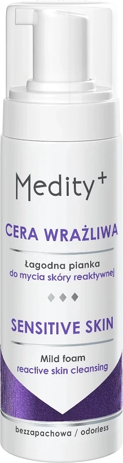 Shkumë pastruese fytyre për femra Medity+ Sensitive Gentle, 150ml