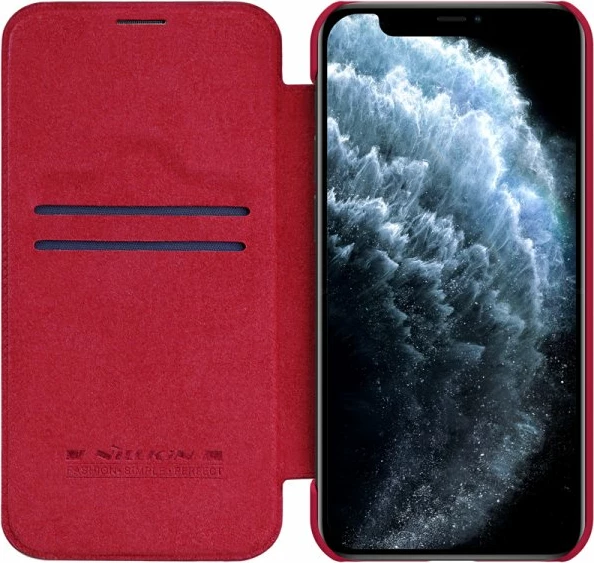 Mbështjellës flip Nillkin QIN për iPhone 12 Mini, e kuqe