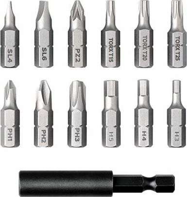 Kaçavidë elektrike pa kabllo Xiaomi Mi Cordless Screwdriver 3.6V 2Ah, 5 Nm, set 12 bit + zgjatim, e zezë