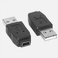 Adapter DeLOCK Gender Changer mini USB-B 5-pin në USB-A, i zi