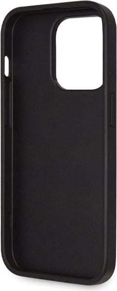 Mbështjellës Guess GUHCP14LP4TDSCPK për iPhone 14 Pro, Crossbody 4G Metal Logo, i zi me rrip