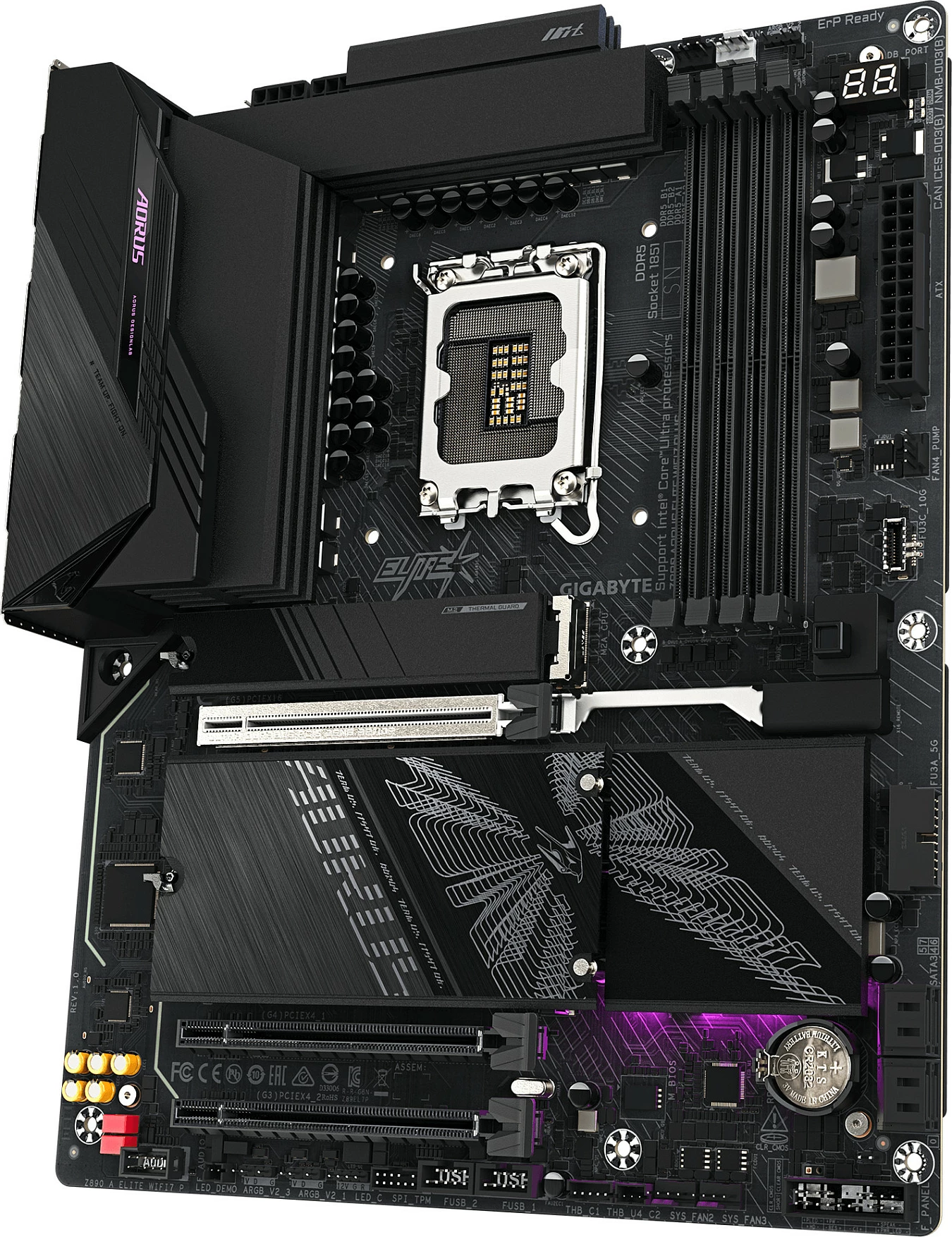 Pllakë amë Gigabyte Z890 AORUS Elite WiFi7 Plus, LGA1851, HDMI/DP, e zezë