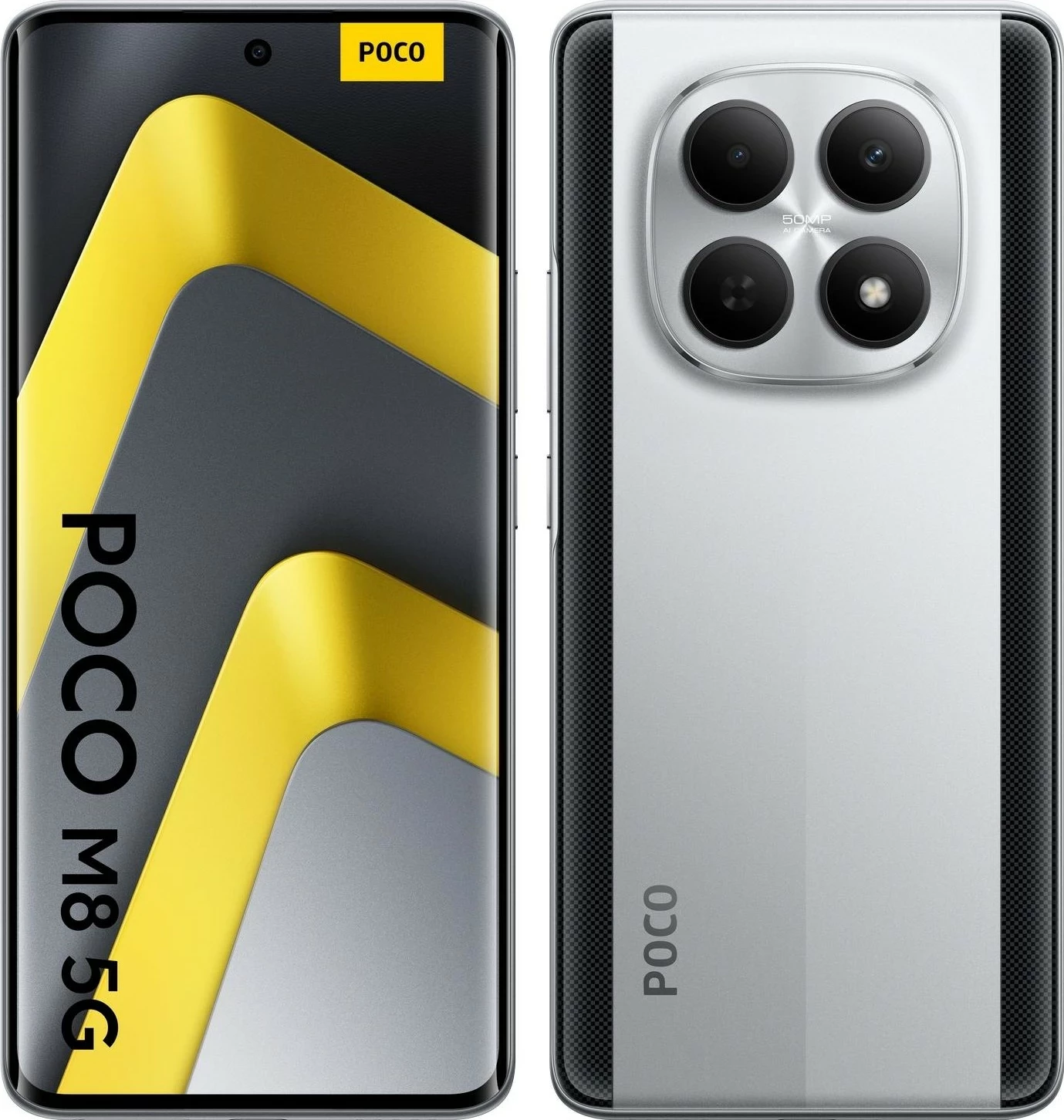 Celular Xiaomi POCO M8 5G 8/256GB argjendtë