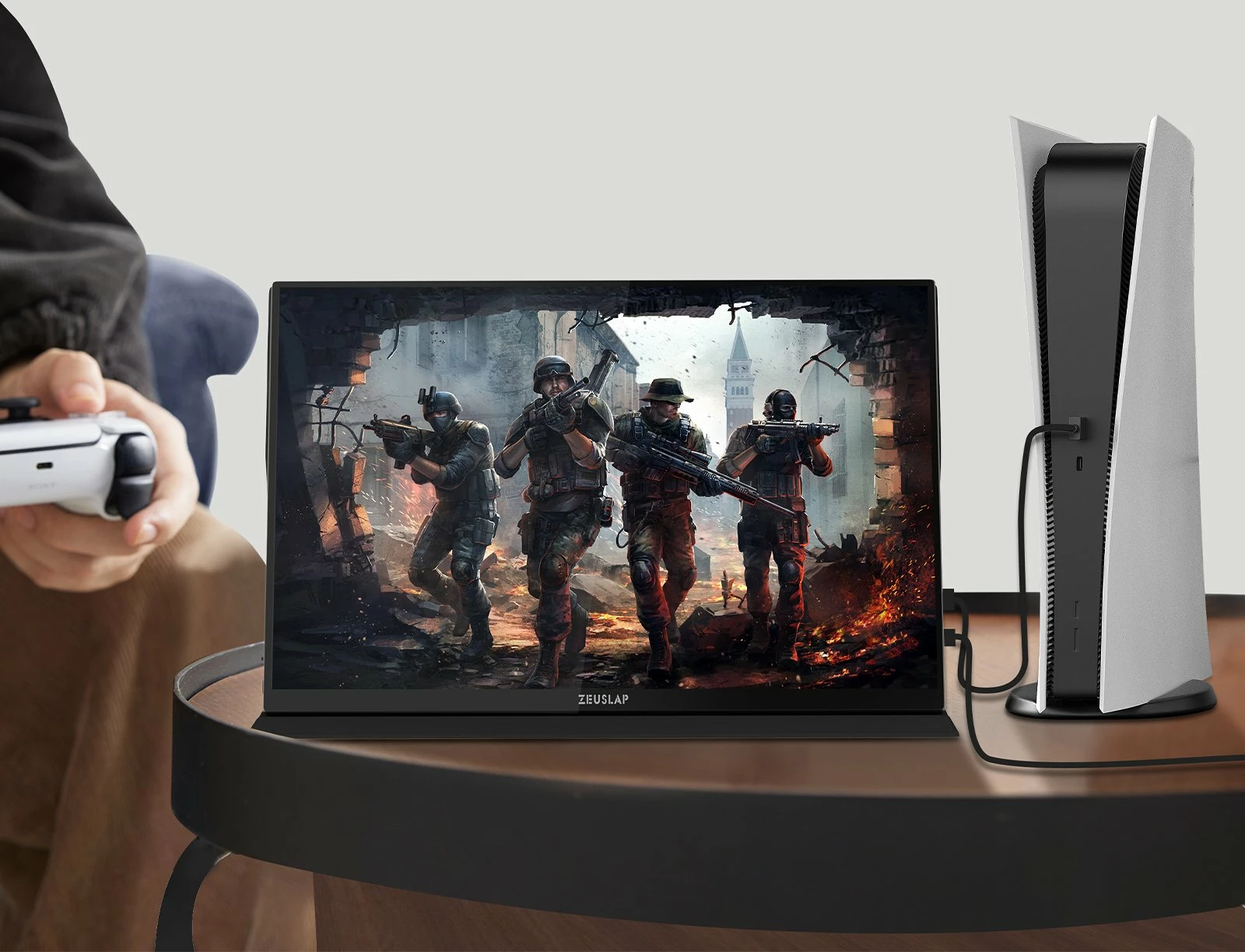Monitor portativ Zeuslap P16KT 16" IPS 2.5K 2560x1600 144Hz touchscreen, i zi, set me kabllo + adapter