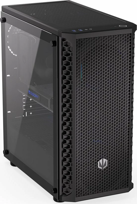 Kasë Endorfy Signum 300 Core EY2A004 Midi Tower ATX/Micro-ATX/Mini-ITX, xham i temperuar, pa PSU, e zezë
