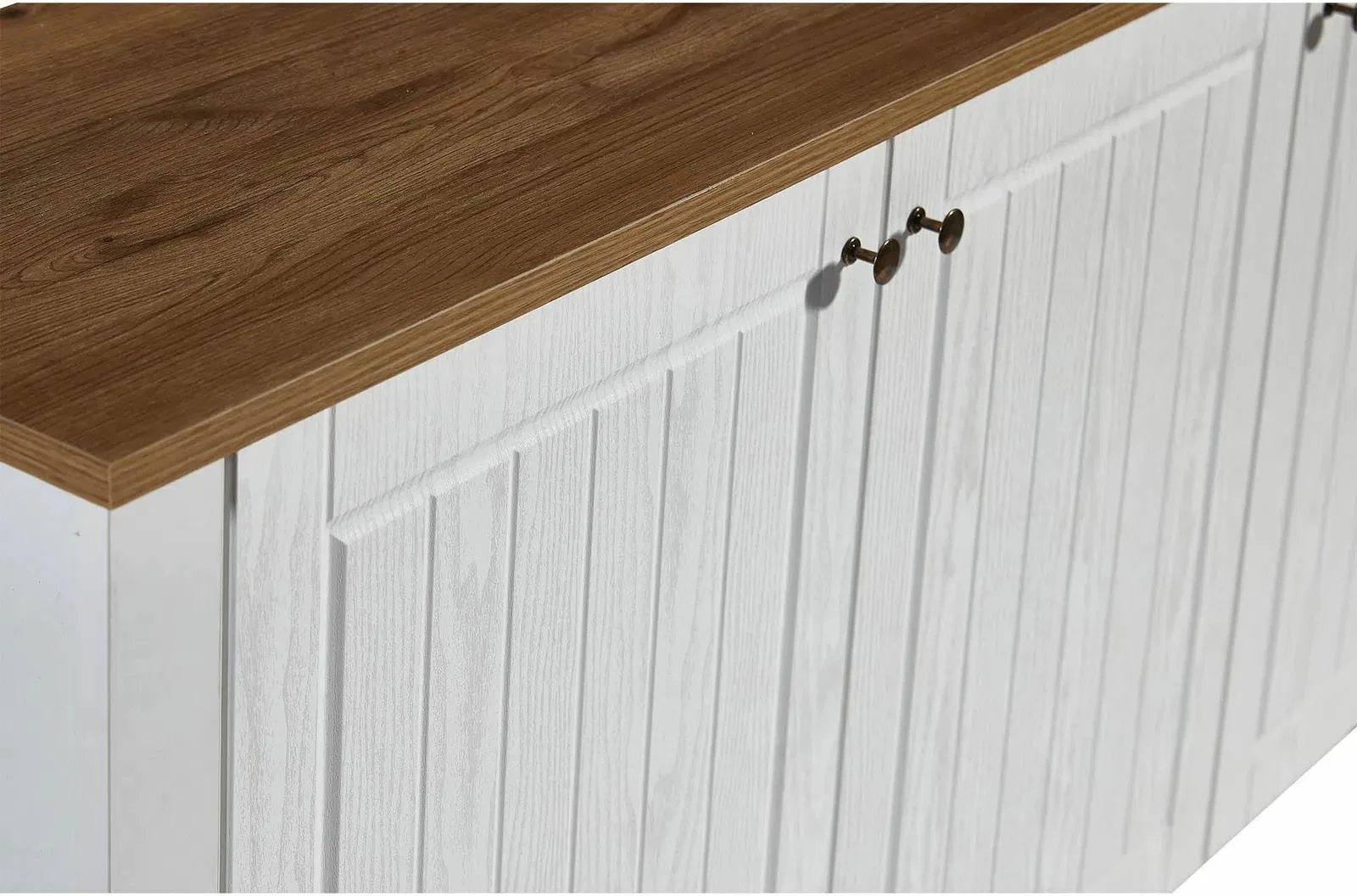 Konsol Skye Decor, Tuval 067, ngjyrë lis dhe e bardhë, 150x76x39cm