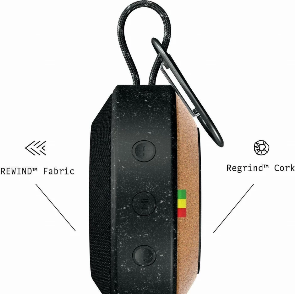Altoparlant Bluetooth portativ House of Marley No Bounds, IP67, 10 orë bateri, me mikrofon dhe AUX, i zi