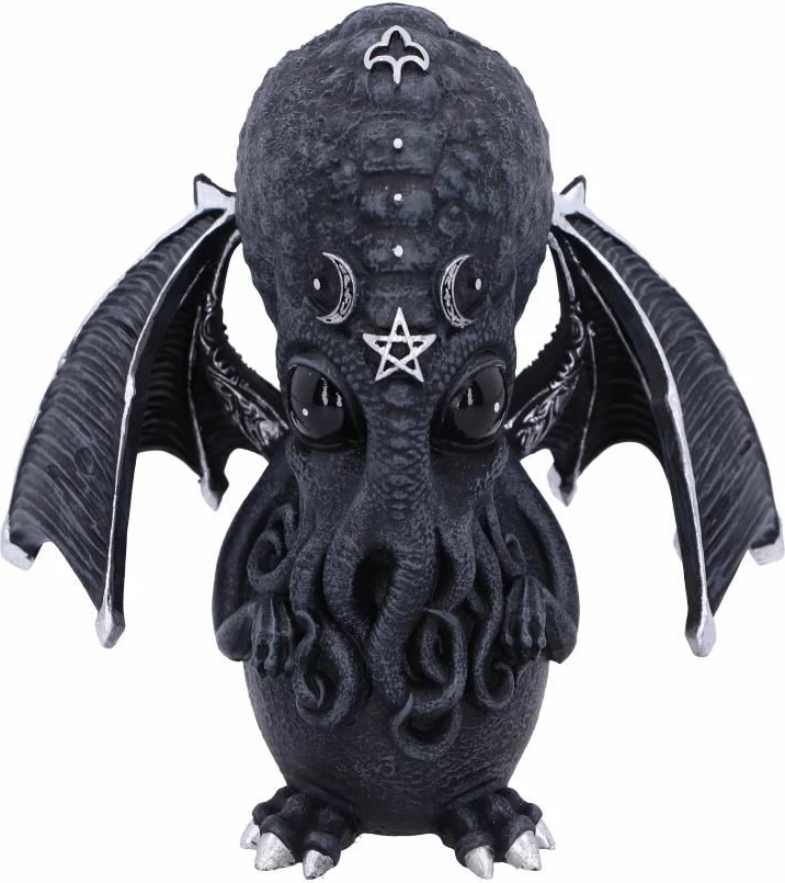Figurinë Nemesis Now Culthulhu prej rrëshire, e pikturuar me dorë, e zezë/argjendtë
