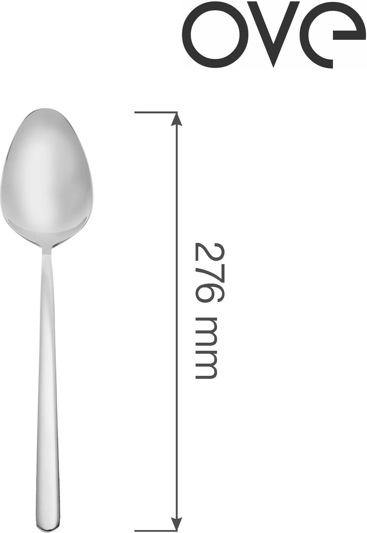 Lugë servimi OVE Amarone 276 mm, argjend, set 12 copë