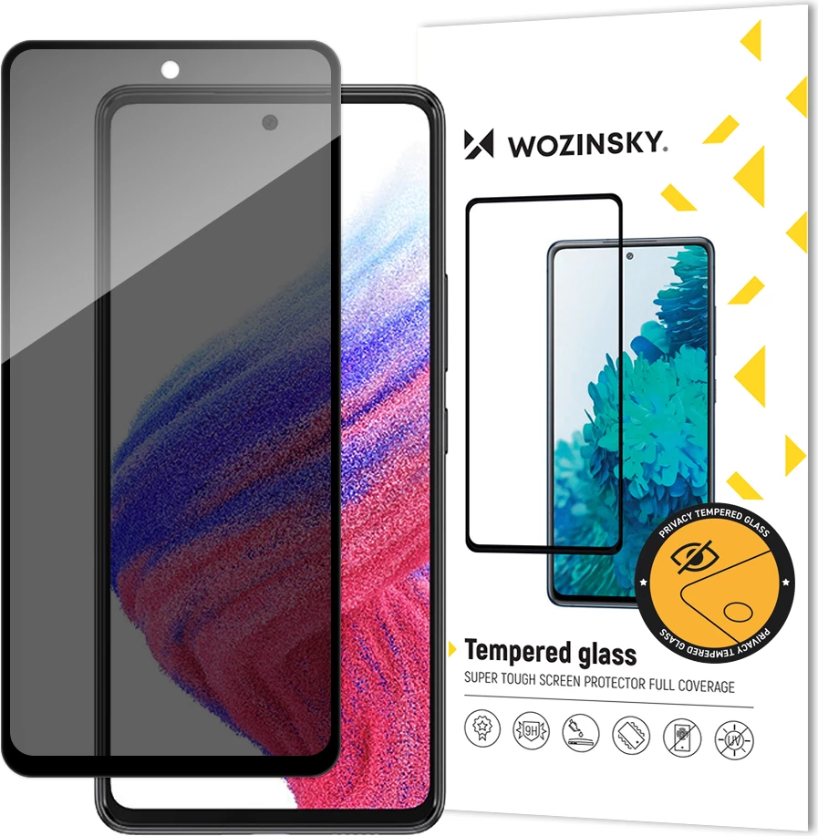 Xham mbrojtës privatësie Wozinsky për Samsung Galaxy A53 5G, Anti Spy, i zi