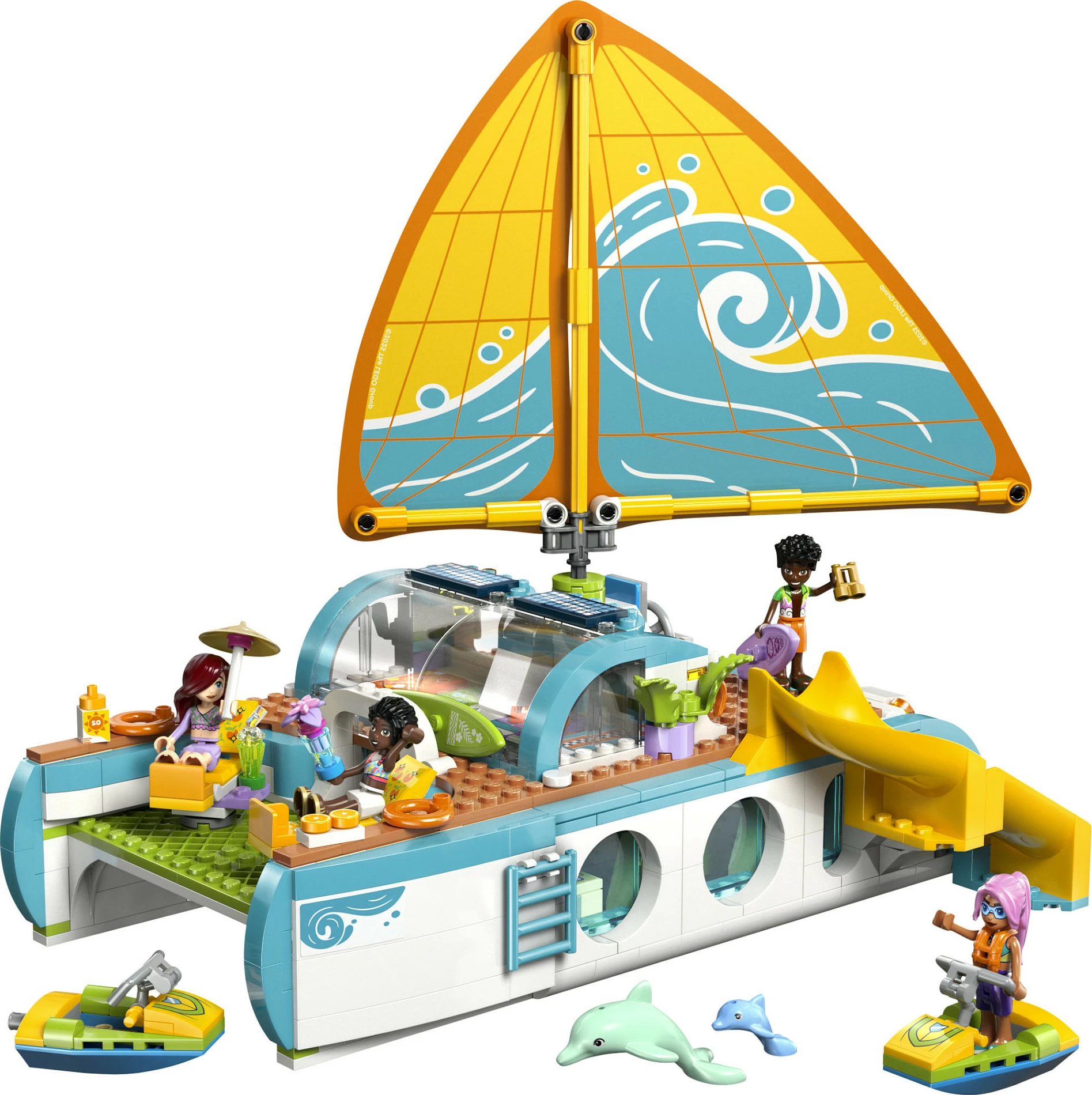 Set ndërtimi LEGO Friends 42664 Travel Boat Adventure, 685 pjesë, 8+, shumëngjyrësh