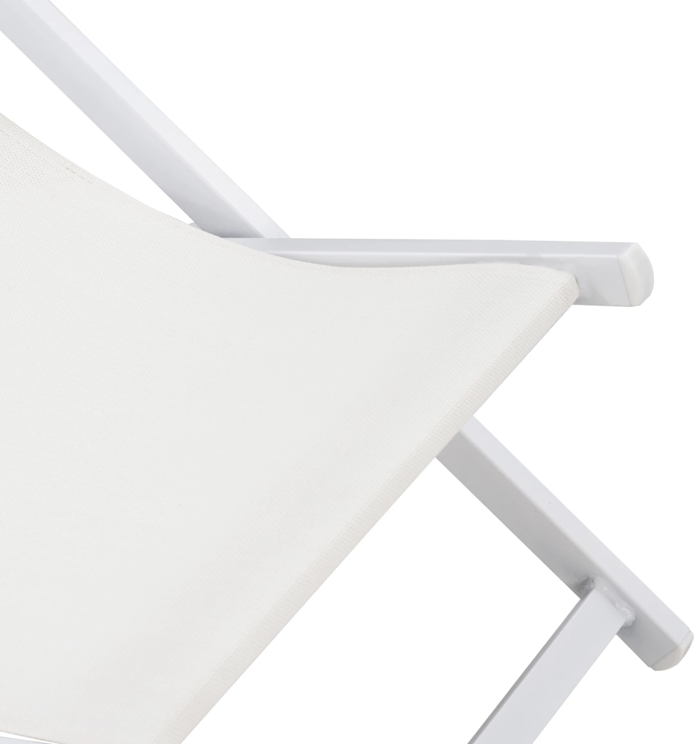 Karrige lounge profesionale KEA FH5076.04 alumini & textilene, ngjyrë e bardhë, 59,5x102,5x94H cm