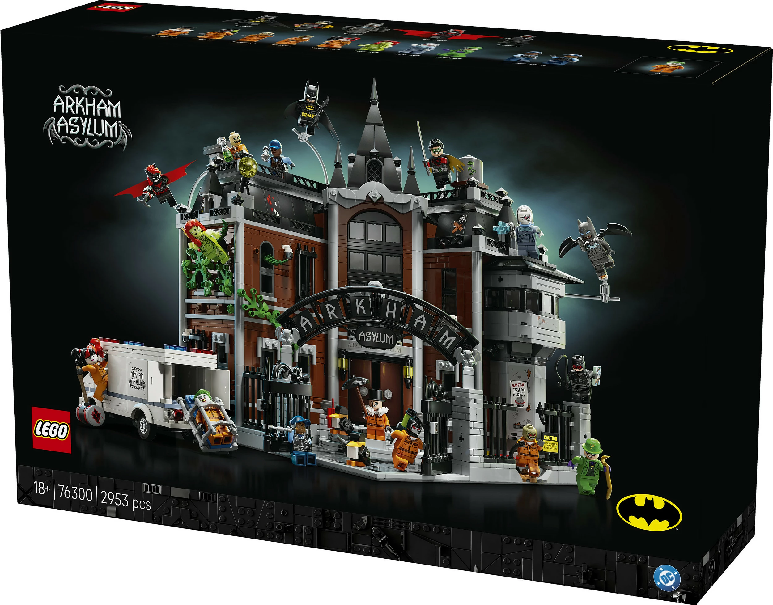 Set ndërtimi LEGO DC 76300 Batman Arkham Asylum, 2953 copë, shumëngjyrësh
