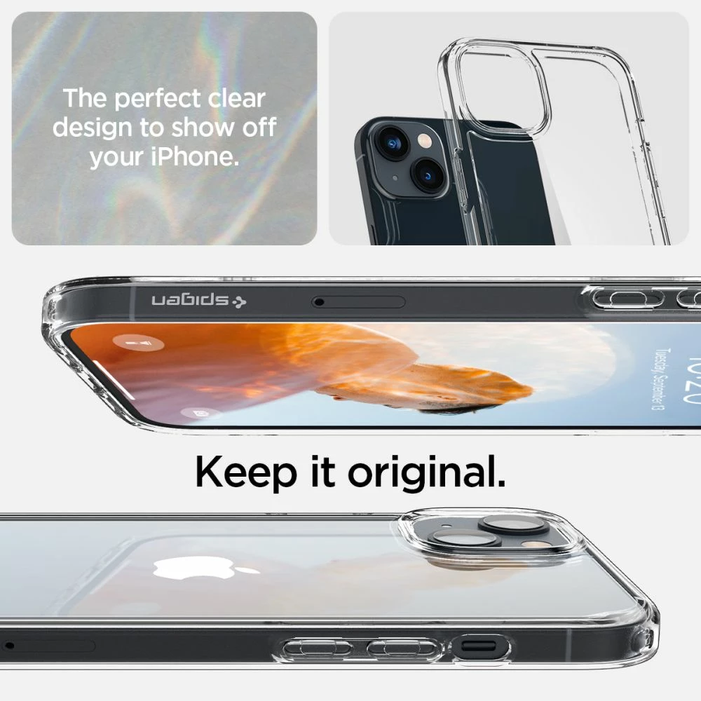 Mbështjellës Spigen Ultra Hybrid për iPhone 14, Transparent