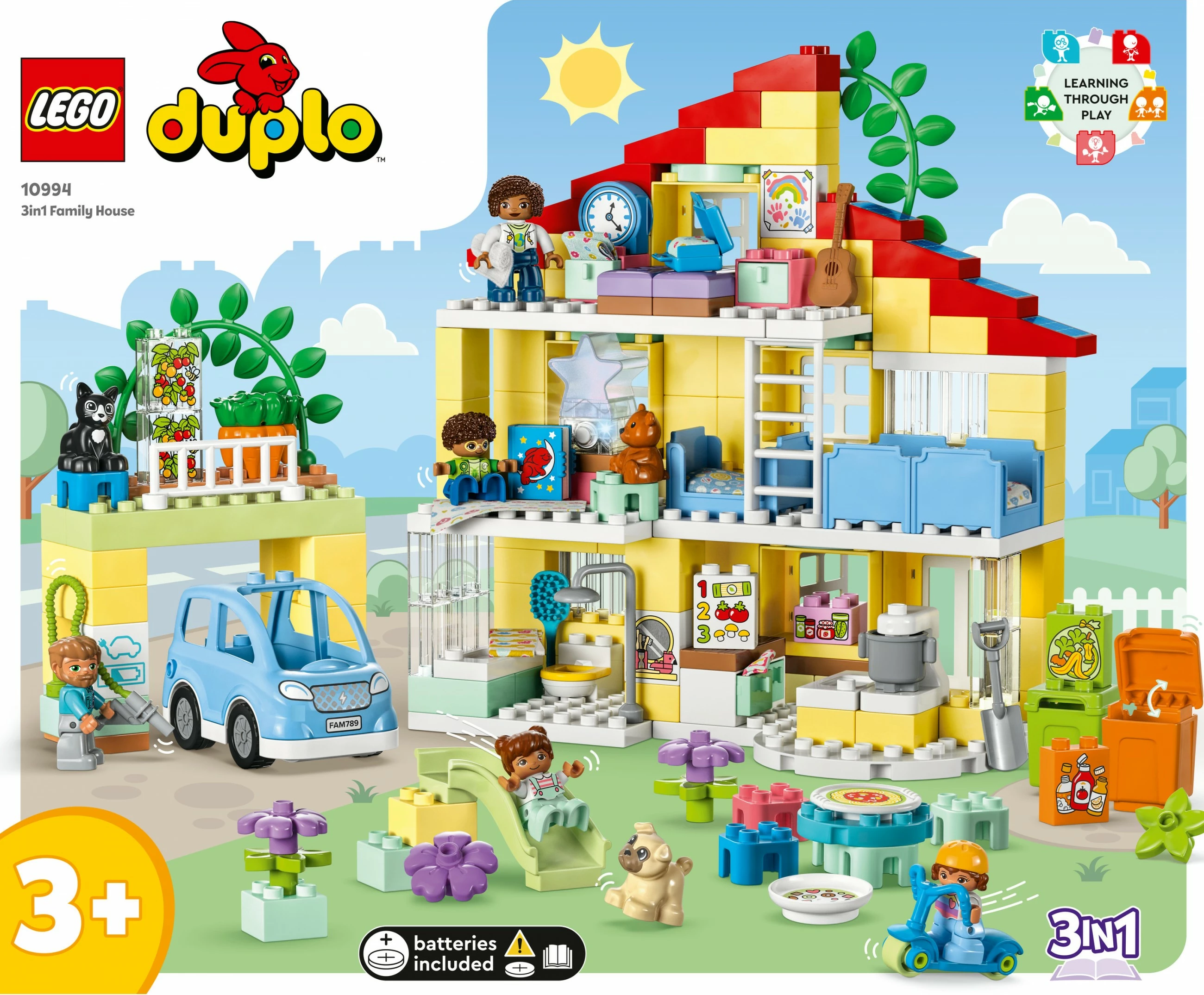 Set ndërtimi LEGO DUPLO 3in1 Family House, 218 pjesë, plastikë
