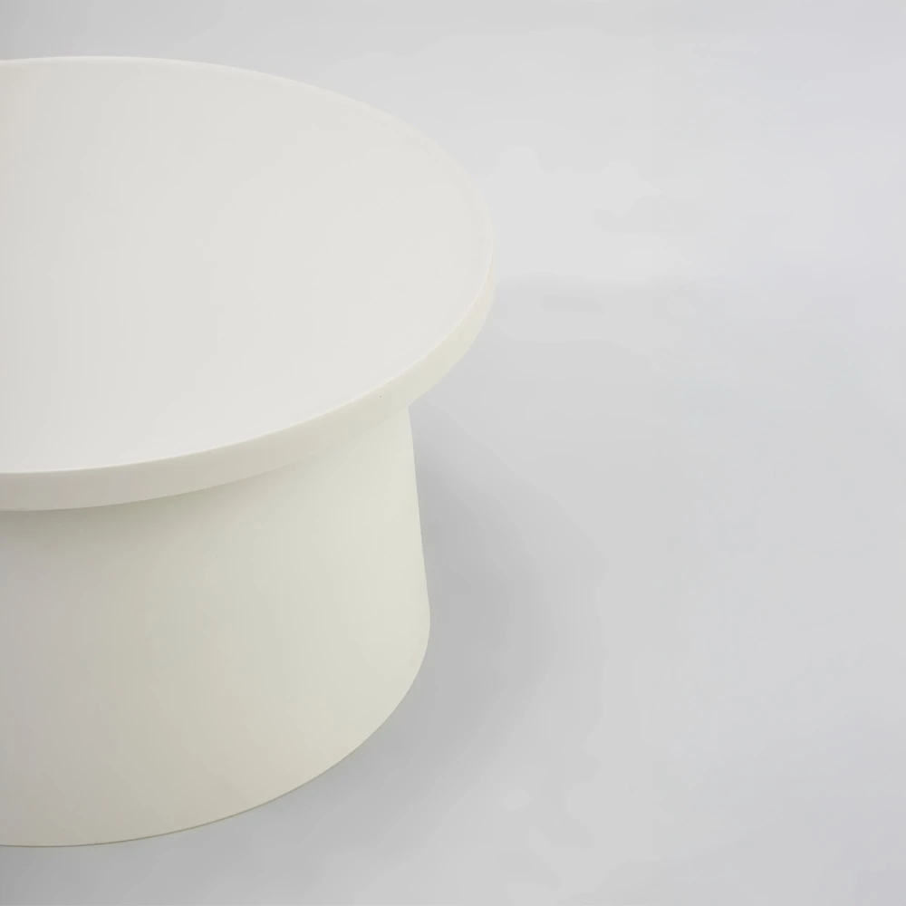 Tavolinë kafeje Domi, ngjyrë off white, 67x67x36cm