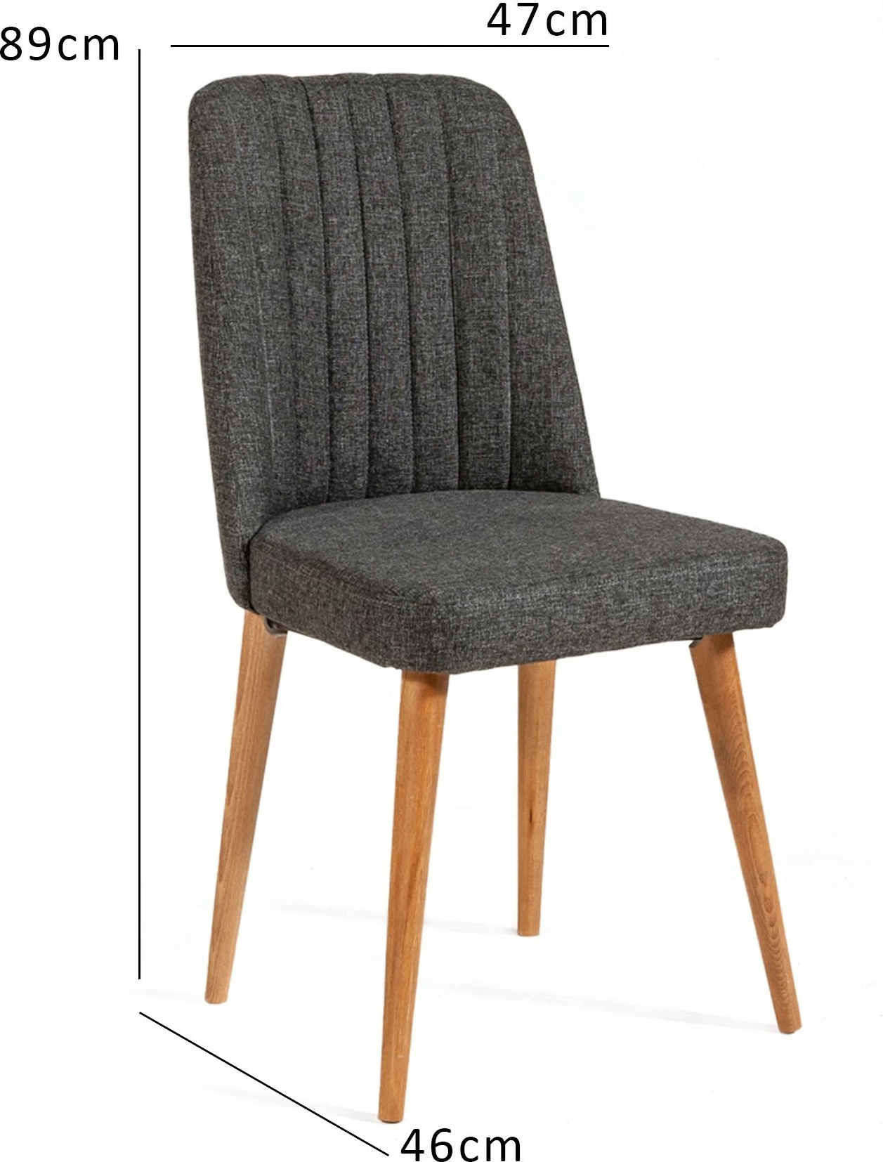 Karrige Hanah Home, Vina Sandalye, anthracite, Atlantic Pine
