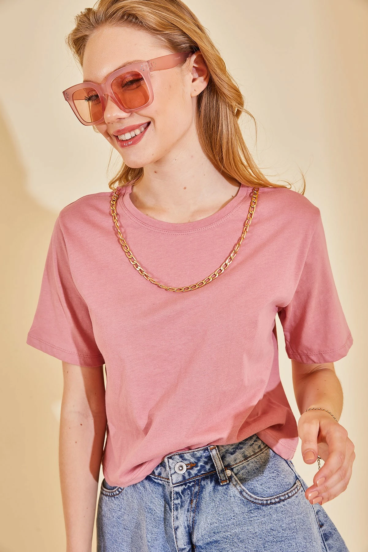 Bluzë për gra, Jumeon, X128101, ngjyrë pluhur